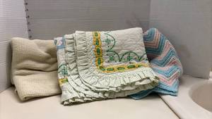 lot 1402 image: Three Baby Blankets