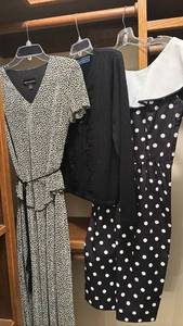 lot 1422 image: Two dresses, and a Karen Scott Sweater All size Small