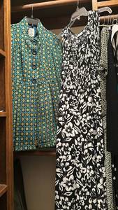 lot 1429 image: Long flowered sundress size S and a Retro style jacket size M