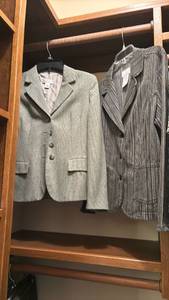 lot 1433 image: Two jackets, one is size 5 and the striped is M