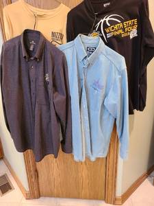 lot 1466 image: Mens long sleeve college shirts, L, XL