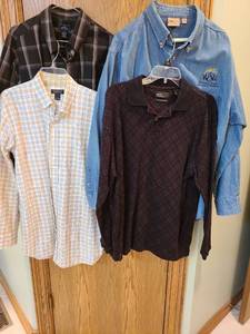 lot 1467 image: Mens long sleeve shirts, L, XL