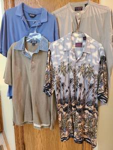 lot 1472 image: Mens short sleeve shirts, size large.