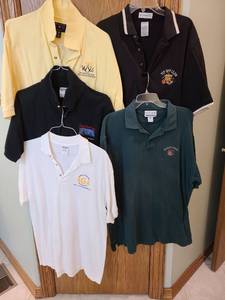 lot 1474 image: Mens WSU short sleeve shirts, L, XL