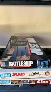 lot 3008 image: Battleship, Mad and Clue games