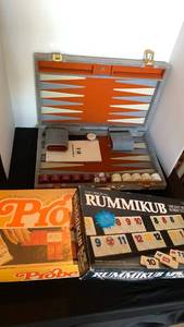 lot 3010 image: Backgammon, Rummikub and Probe games