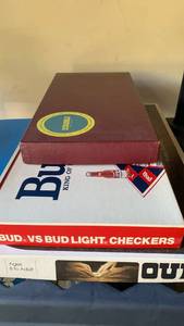 lot 3011 image: Scrabble, Bud light checkers and Ouija games