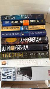 lot 3052 image: 7 John Grisham  hardback books and more