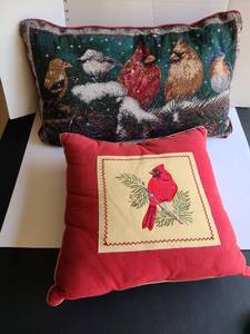 lot 3224 image: Two Cardinal pillows