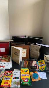 lot 3302 image: Photo albums, colored pencils, coloring books and more