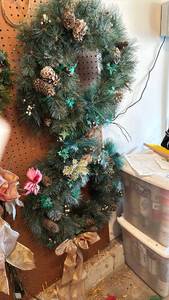 lot 3418 image: Two Christmas Wreaths 22 inches acrosd