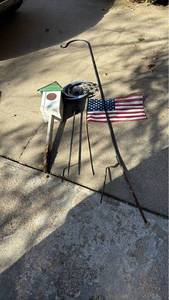 lot 3426 image: Garden Stakes and a flag