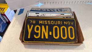 lot 3510 image: License plates 1970s and current