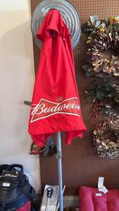 lot 3537 image: Budweiser patio umbrella approx 7 ft