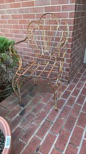 lot 4004 image: Ornate Wrought Iron Garden Chair