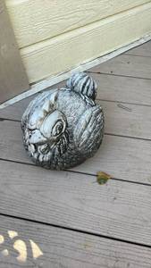lot 4101 image: Plaster Fat Chicken 10 inches tall and 10 inches wide