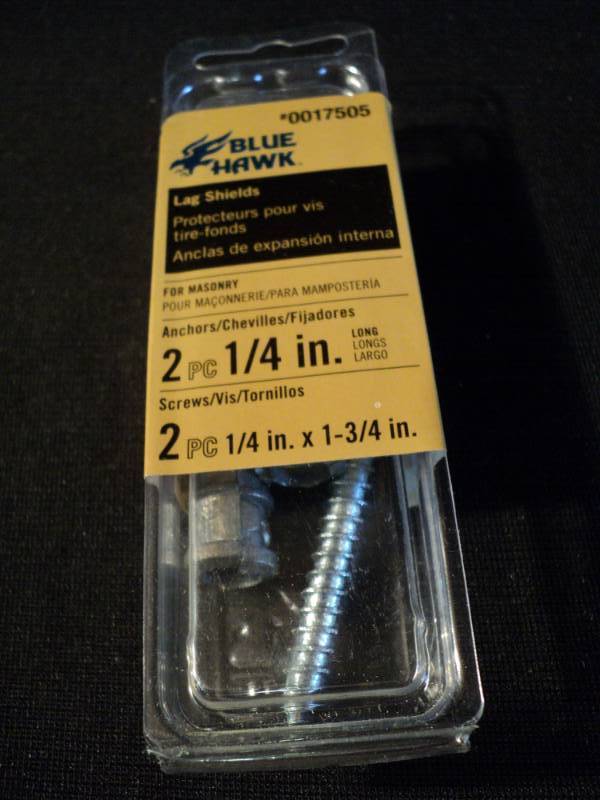 Blue Hawk 2-Pack 0.25-in x 1.75 in Long Lag Shield with Bolts