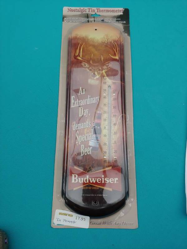 lot 5148 image: Budweiser Thermometer