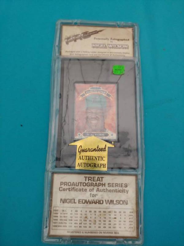 lot 5239 image: Nigel Wilson Autographed Card