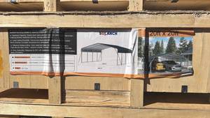 lot 1008 image: SDLC2020 - 20x20ft Heavy-Duty Steel Carport - unused