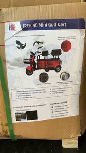 lot 6011 image: IRGC40 - Red High-End Mini Golf Cart - Electric Tricycle - Unused