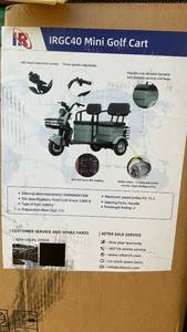 lot 6014 image: IRGC40 - Green High-End Mini Golf Cart - Electric Tricycle - Unused