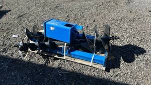 lot 11192506 image: Industrial Post Hole Auger Attachment - Blue Steel