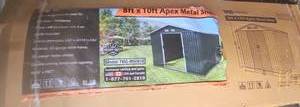 lot 11192516 image: Heavy Duty 8x10 Metal Storage Shed