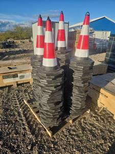 lot 11192549 image: Red and White Traffic Safety Cones - Lot of 70