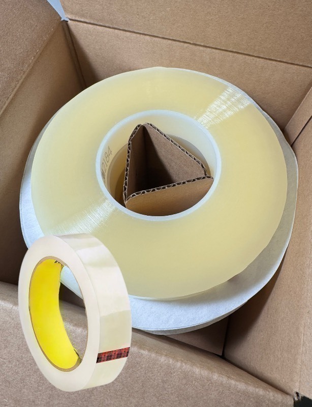 lot 120 image: New 4pack of 3M Transparent P.P. Tape 1x360yd per Roll