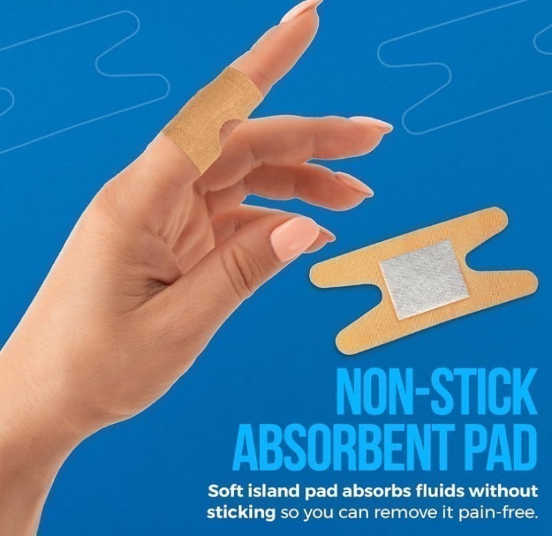 lot 218 image: ASO BANDAGES Flex Fabric Bandages - Flexible Fabric Adhesive for Finger Care & Wound Protection