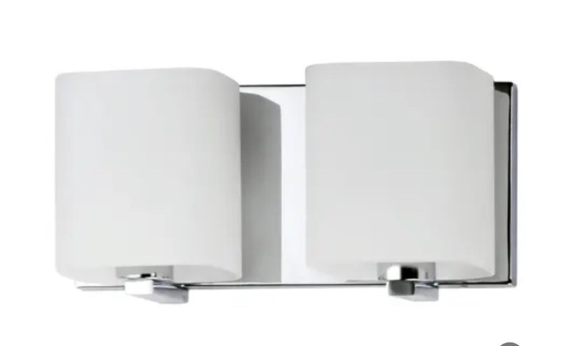 lot 338 image: Maxim Wrap 2 Light 13 Wide Bathroom Vanity Light 11252SWPC