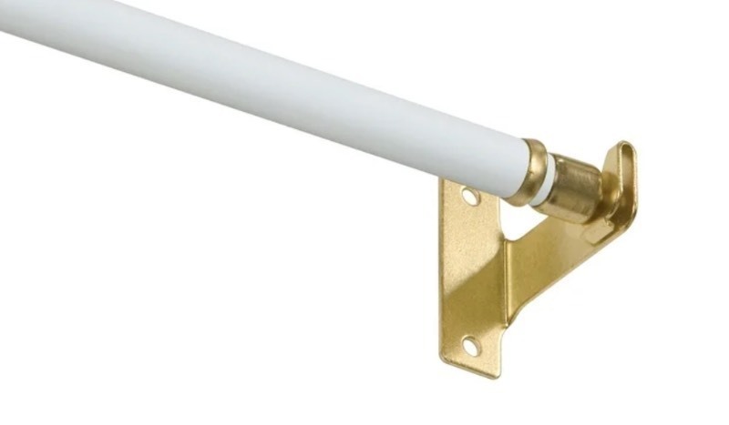 lot 334 image: Bundle of 2 Kenney� 716 Round Sash Curtain Rod, 48-84, 1 Clearance, White