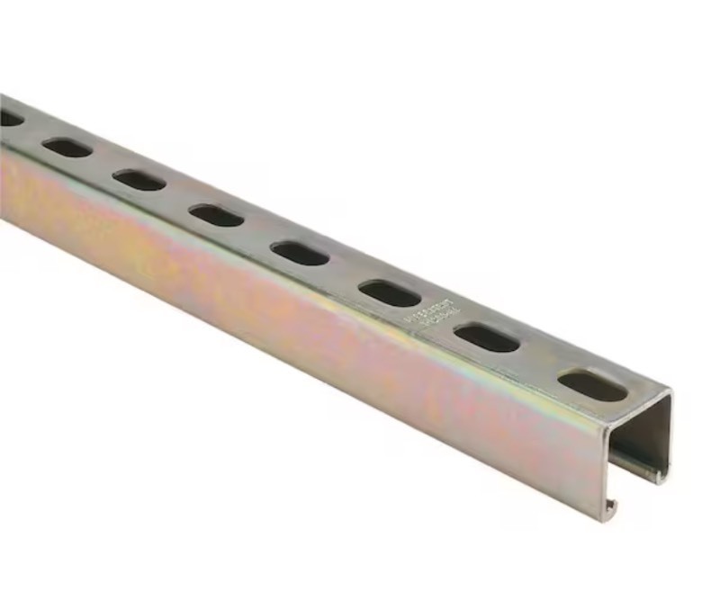 lot 552 image: 10 ft. 12-Gauge Half Slotted Metal Framing Strut Channel in Gold Galvanized (ZA1200HS 10)