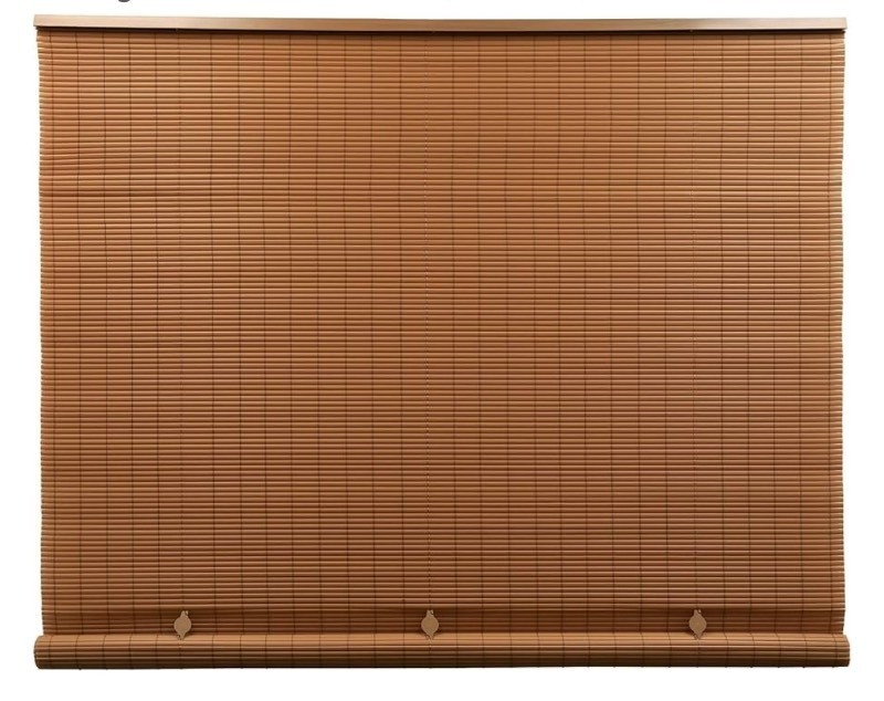 lot 159 image: Radiance Cordless Outdoor Shades for Porch, Patio & Windows - Waterproof PVC Blinds for Indoor & Outdoor - Roll-Up Patio Privacy Screen for Diffuse Sunlight - Woodgrain 96 x 72