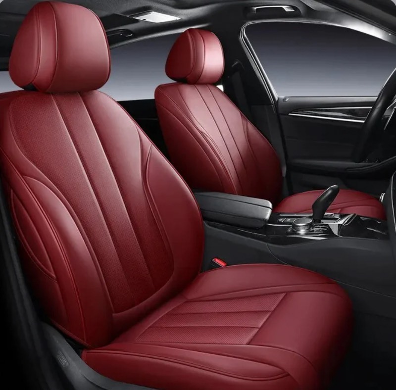 lot 13 image: Premium Car Seat Covers Front and Back Seat - Adjustable and Look Great - Fits most Sedans and SUVs Not exact seat pattern as first picture