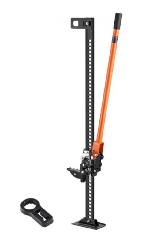 lot 28 image: VEVOR Farm Jack, 48 Utility High Lift Farm Jack, 3.18 Ton (7,000 lbs) Capacity Ratcheting Off Road Utility Jacks, Heavy-Duty Lift Jacks with 5.12-42.5 Lifting Range for Tractor, Truck, SUV