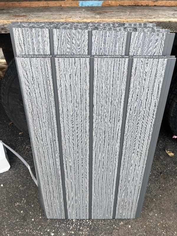 lot 163 image: 8 Plastic Panels - Wood Look Design - 6 1 � x 2 � & 2 Slightly Shorter