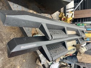lot 96 image: Black Horse Steel Step Bars - Heavy Duty Comes as Pictured