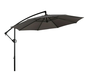 lot 50 image: Walsunny 9FT Outdoor Hanging Offset Cantilever Umbrella with Cross Base, Patio Market Umbrella with Crank for Backyard Deck Poolside No base