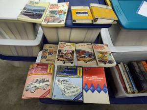 lot 5 image: Large Collection of Classic Auto Repair Manuals 1960s-1990s