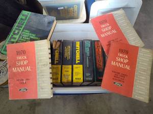 lot 14 image: 1970s-80s Ford & Mitchell Auto Repair Manual Collection