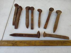 lot 34 image: Railroad Track Spikes Collection