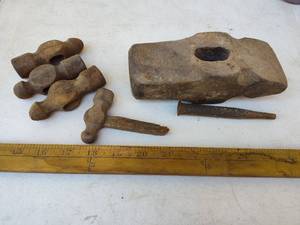 lot 35 image: Sledgehammerhead and hammerheads