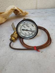 lot 50 image: Industrial Temperature Gauge with Braided Cable