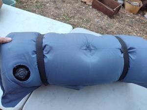 lot 71 image: Coleman Air Mattress with Built-in Pump - Blue