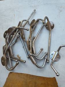 lot 79 image: Industrial Steel Coat Hooks Set
