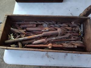 lot 163 image: Collection of Old Drill Bits and Augers