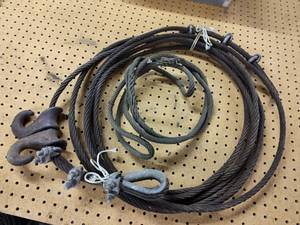 lot 172 image: Industrial Steel Wire Rope Sling with Hooks