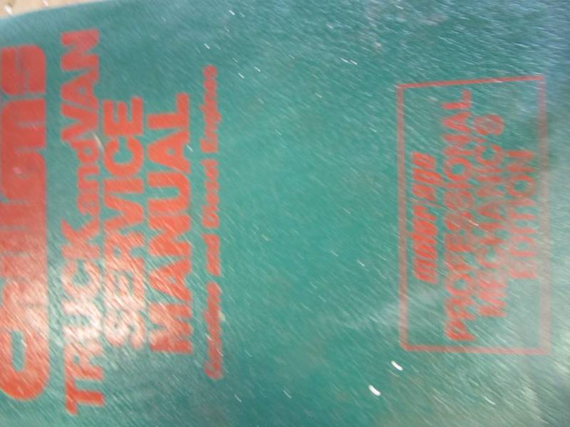 lot 927 image: Chilton Truck & Van Service Manual